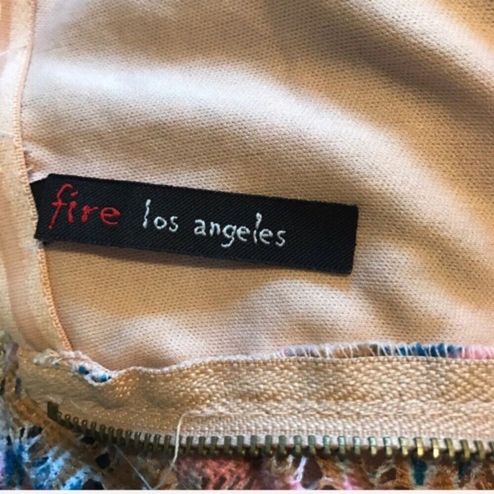 FIRE Los Angeles Strapless Dress Multicolor Aztec Boho Size Small Empire Waist - Picture 4 of 6